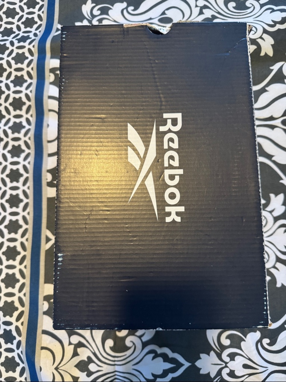 Reebok Black Shoe Box with White Logo